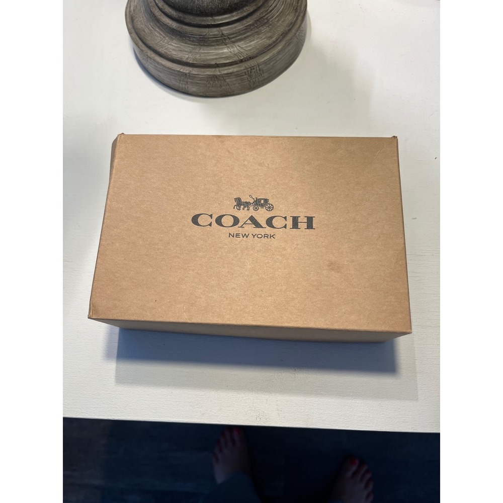 Coach New York Brown Kraft Cardboard Gift Storage Box with Care Card F87591